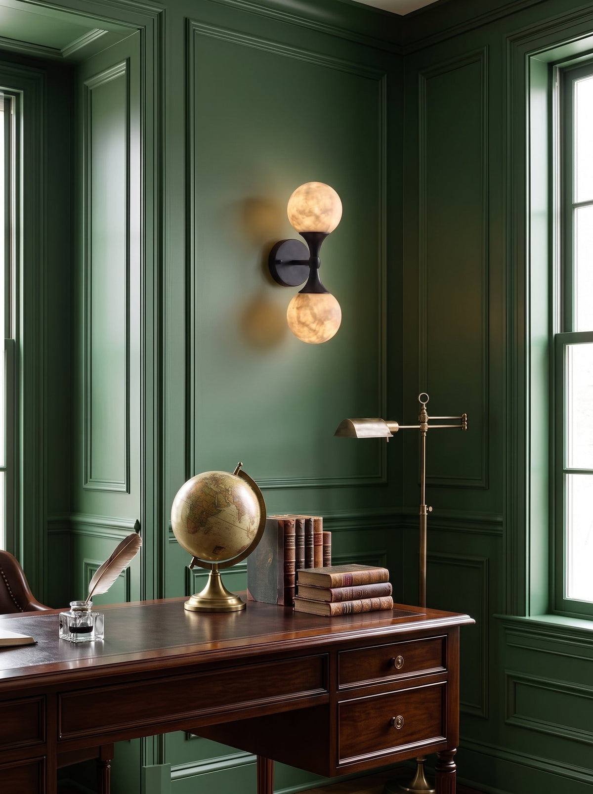 Ulverford Dual Alabaster Wall Sconce