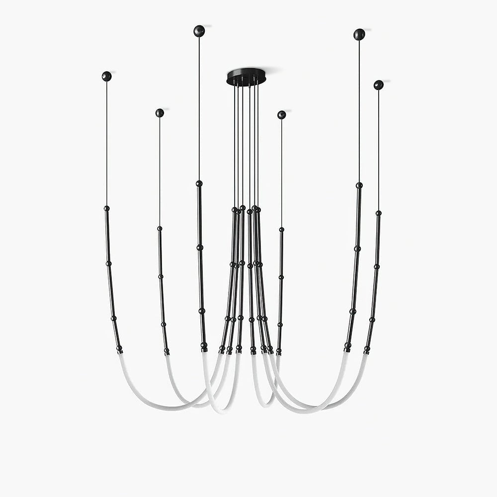 Rio Chandelier Leda LED Flexible Modern Sculptural-Neutral Decor