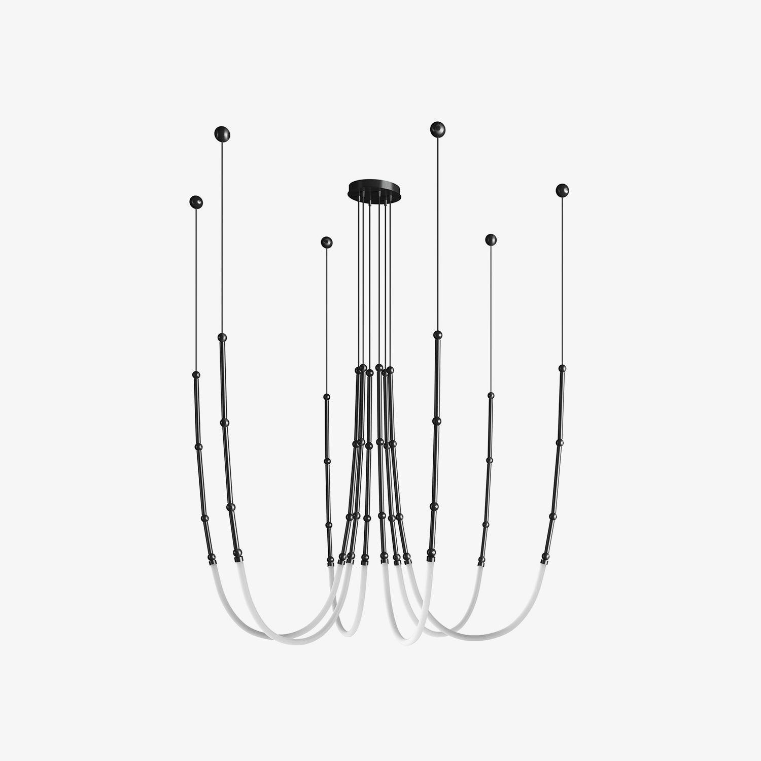 Rio Chandelier Leda LED Flexible Modern Sculptural-Neutral Decor