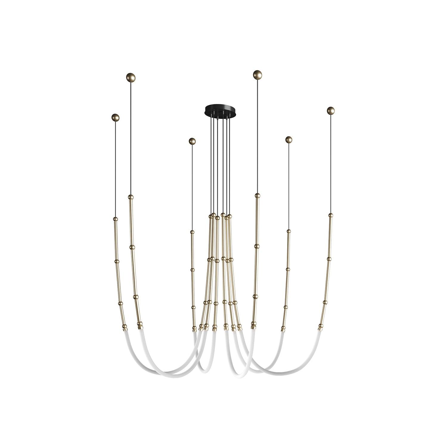 Rio Chandelier Leda LED Flexible Modern Sculptural-Neutral Decor