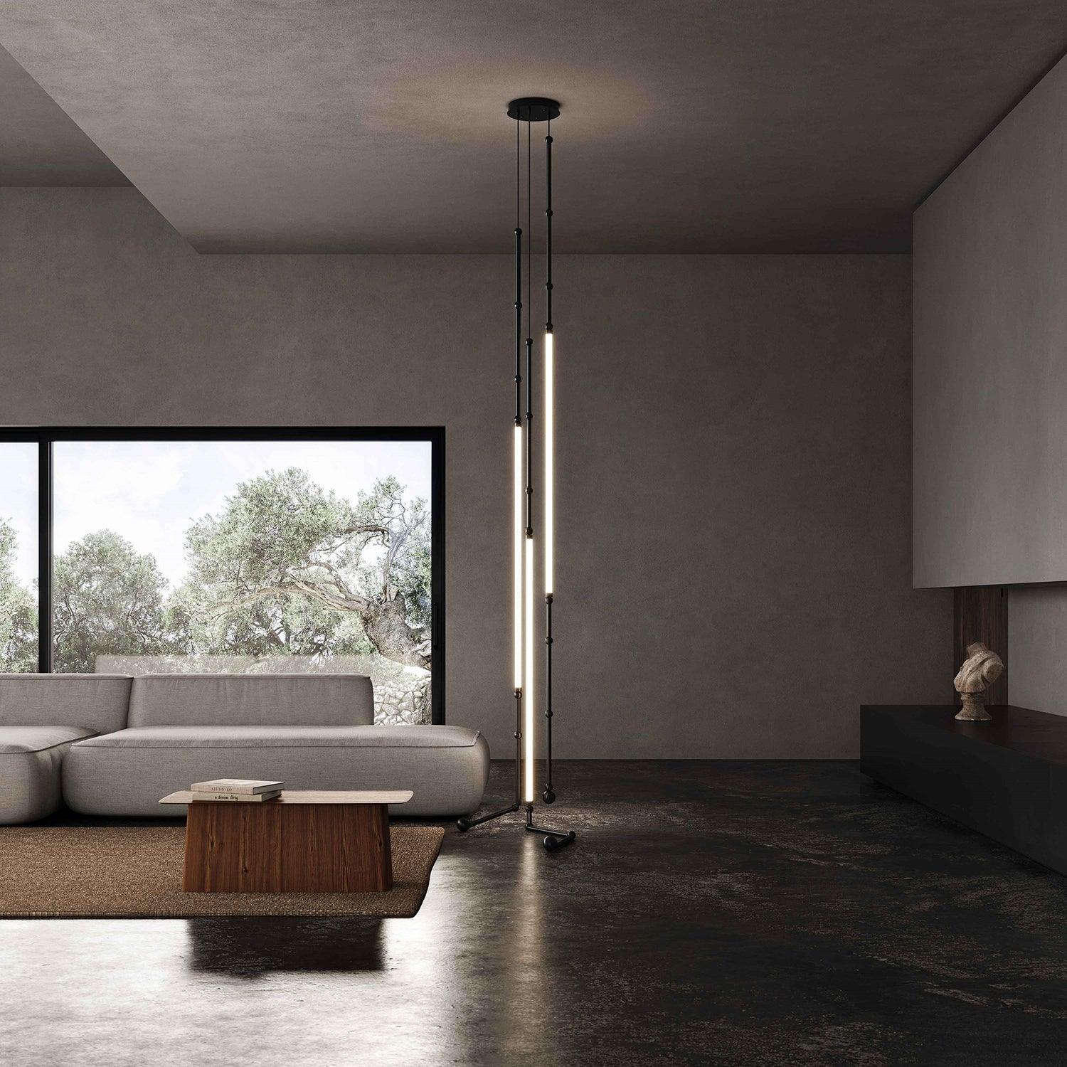 Rio Chandelier Leda LED Flexible Modern Sculptural-Neutral Decor