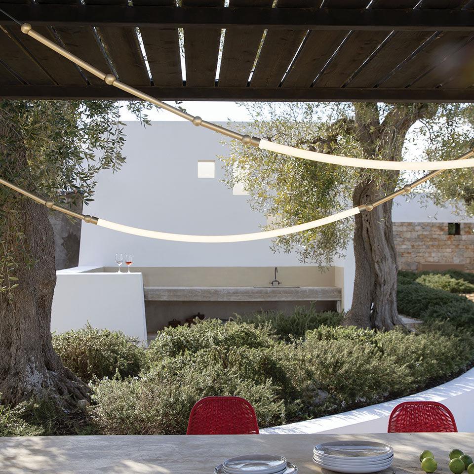Rio Chandelier Leda LED Flexible Modern Sculptural-Neutral Decor