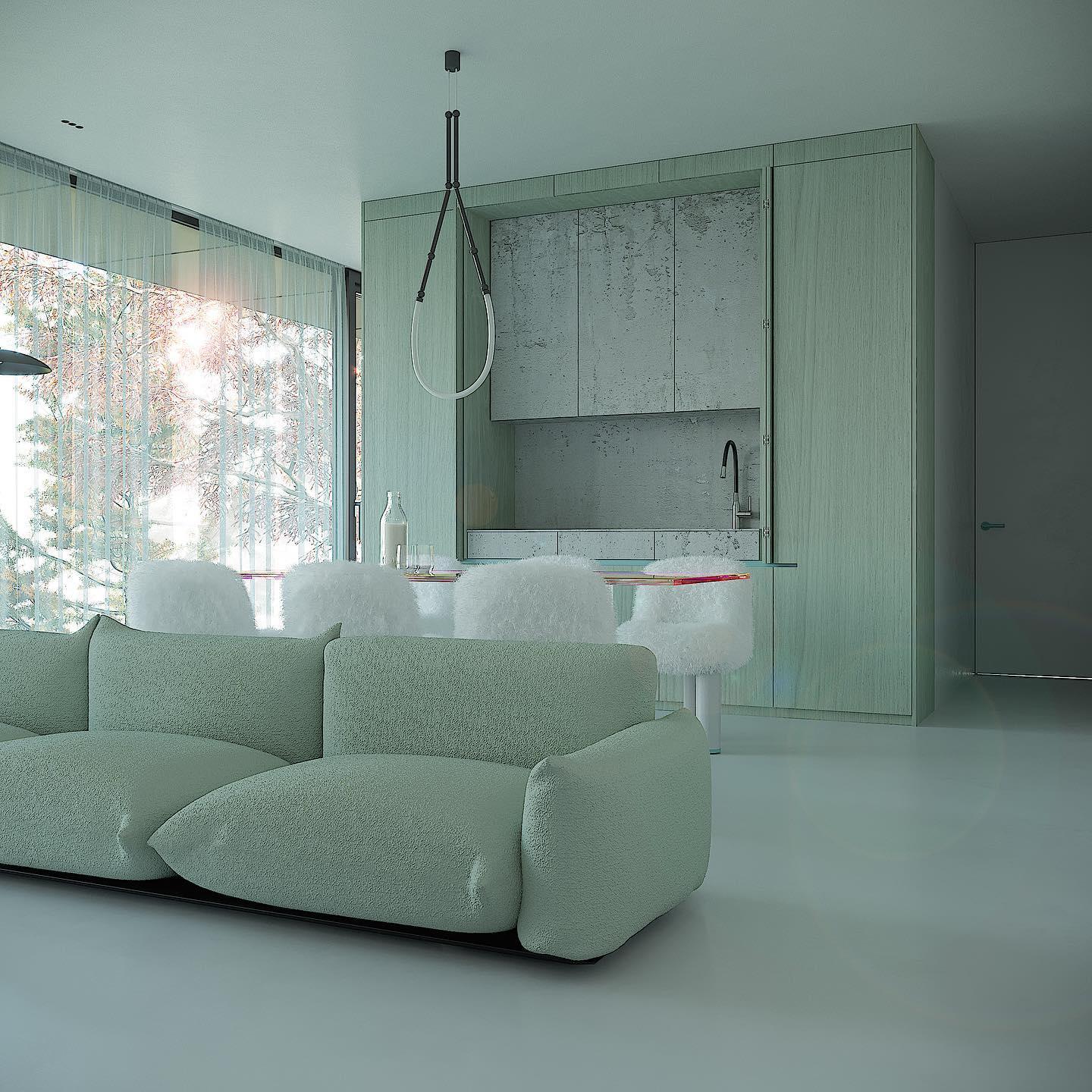 Rio Chandelier Leda LED Flexible Modern Sculptural-Neutral Decor