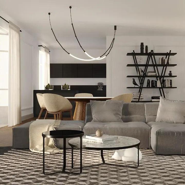 Rio Chandelier Leda LED Flexible Modern Sculptural-Neutral Decor