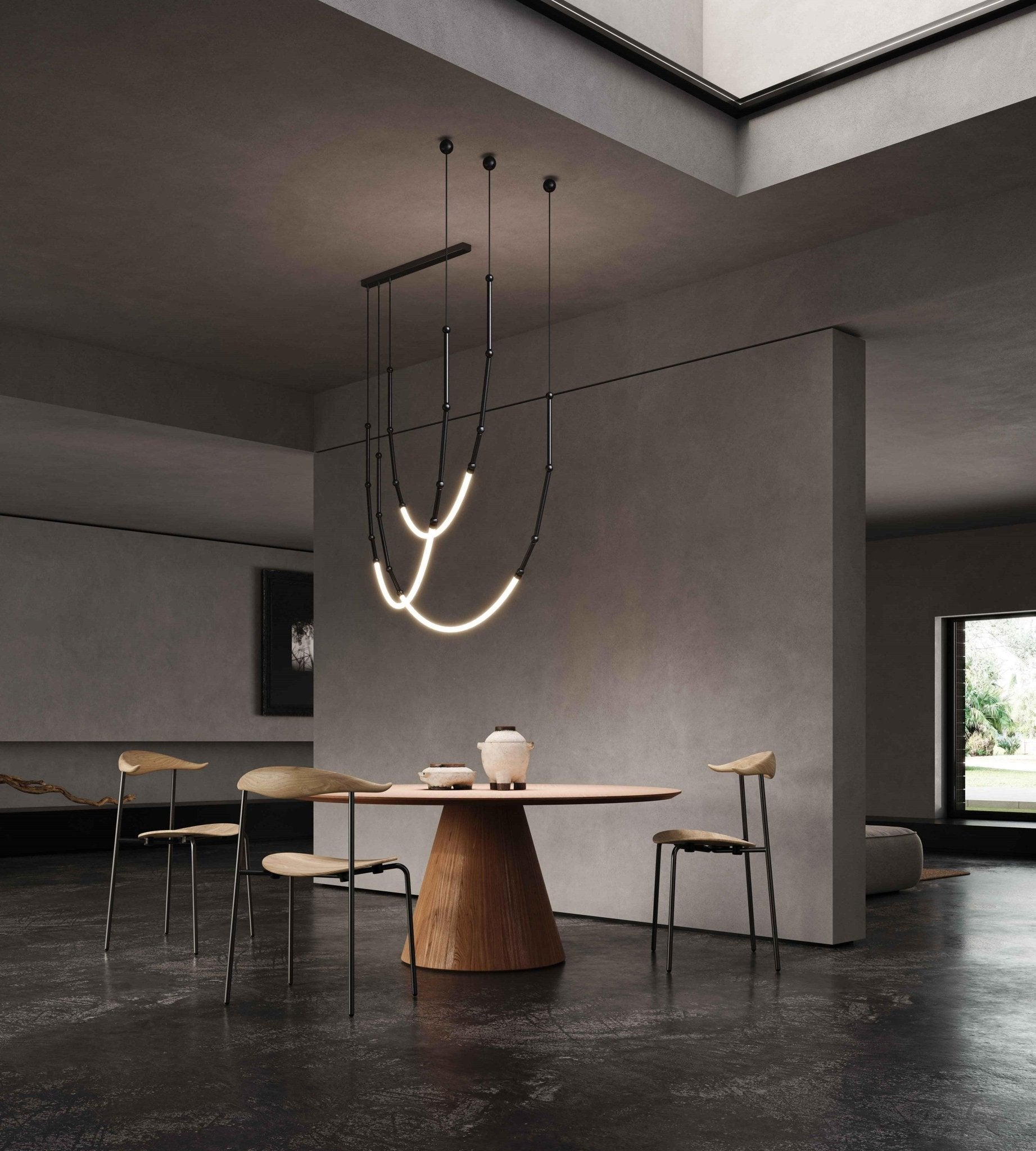 Rio Chandelier Leda LED Flexible Modern Sculptural-Neutral Decor