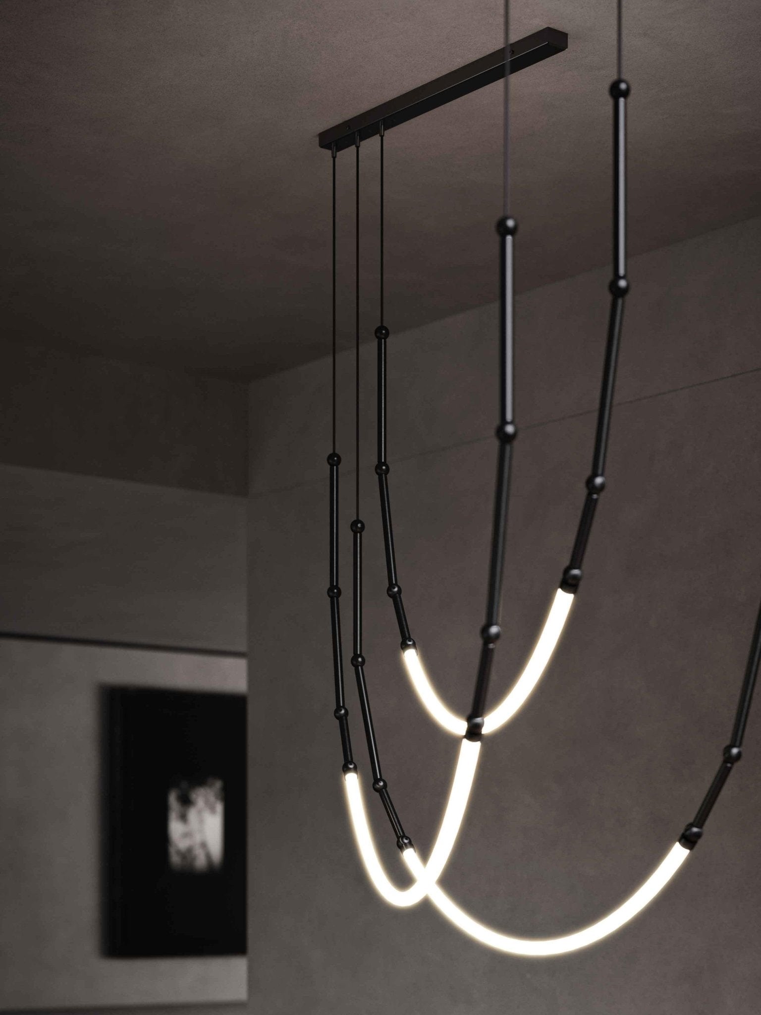 Rio Chandelier Leda LED Flexible Modern Sculptural-Neutral Decor