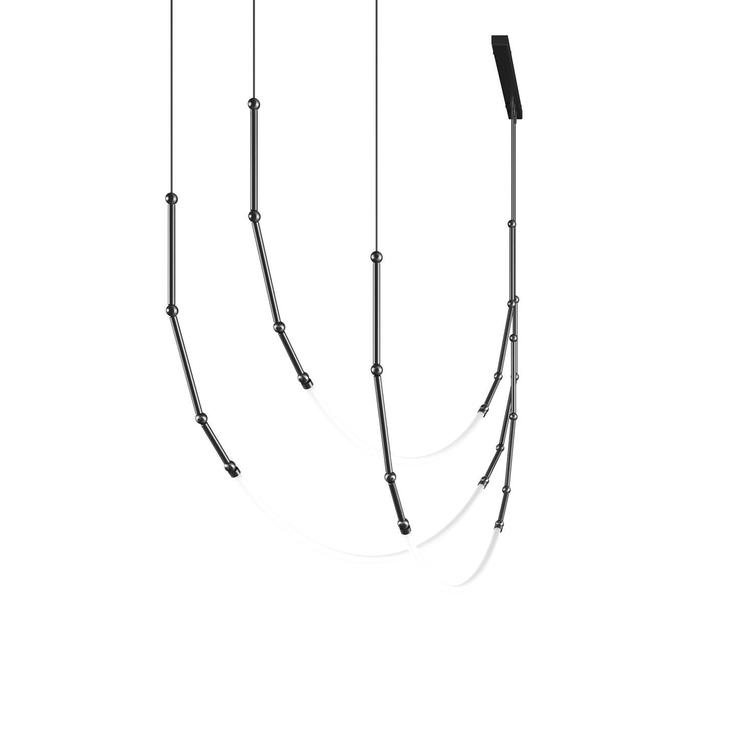 Rio Chandelier Leda LED Flexible Modern Sculptural-Neutral Decor
