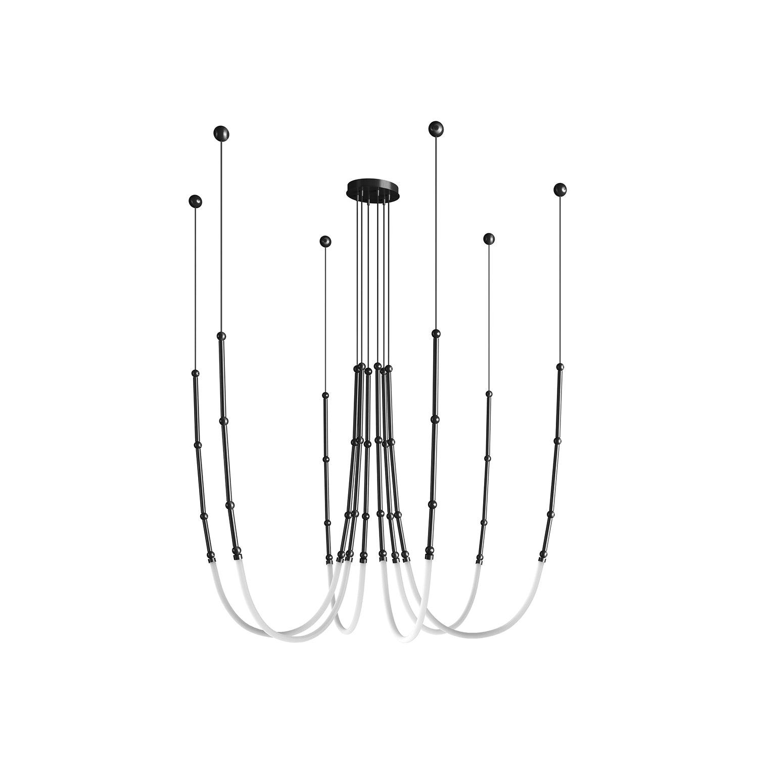 Rio Chandelier Leda LED Flexible Modern Sculptural-Neutral Decor