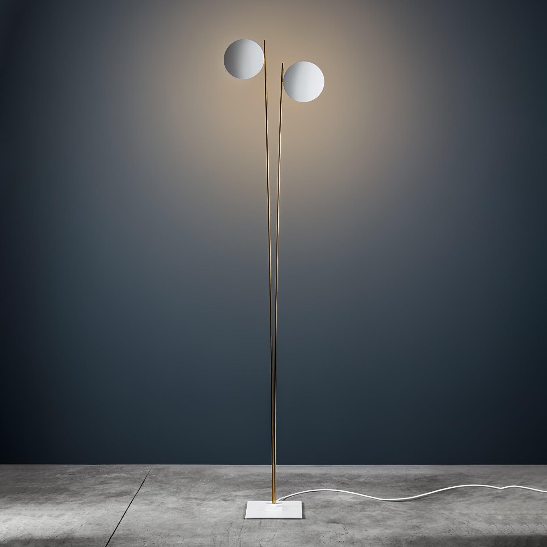 Axial Ray Sculptural Floor Lamp-Neutral Decor
