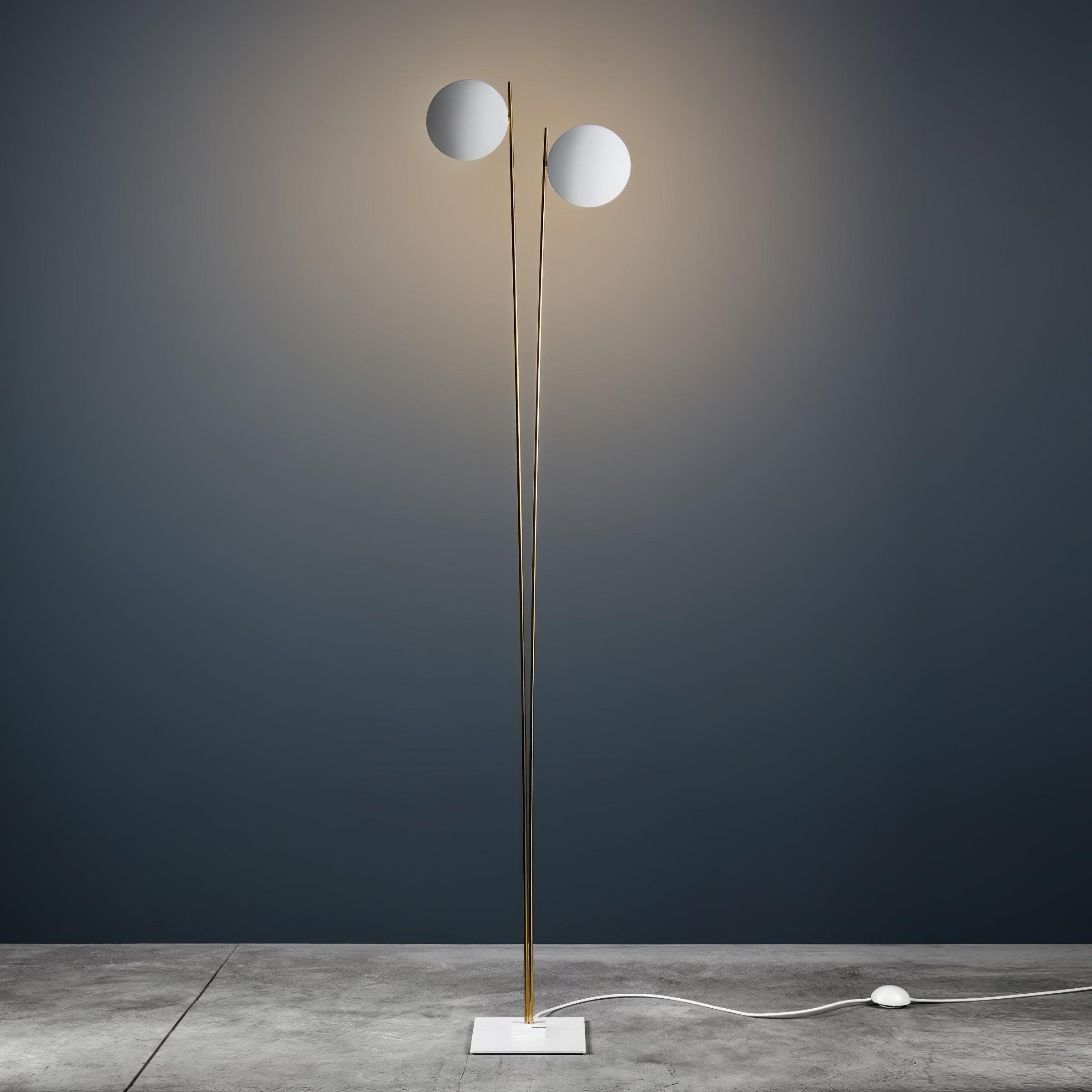 Axial Ray Sculptural Floor Lamp-Neutral Decor