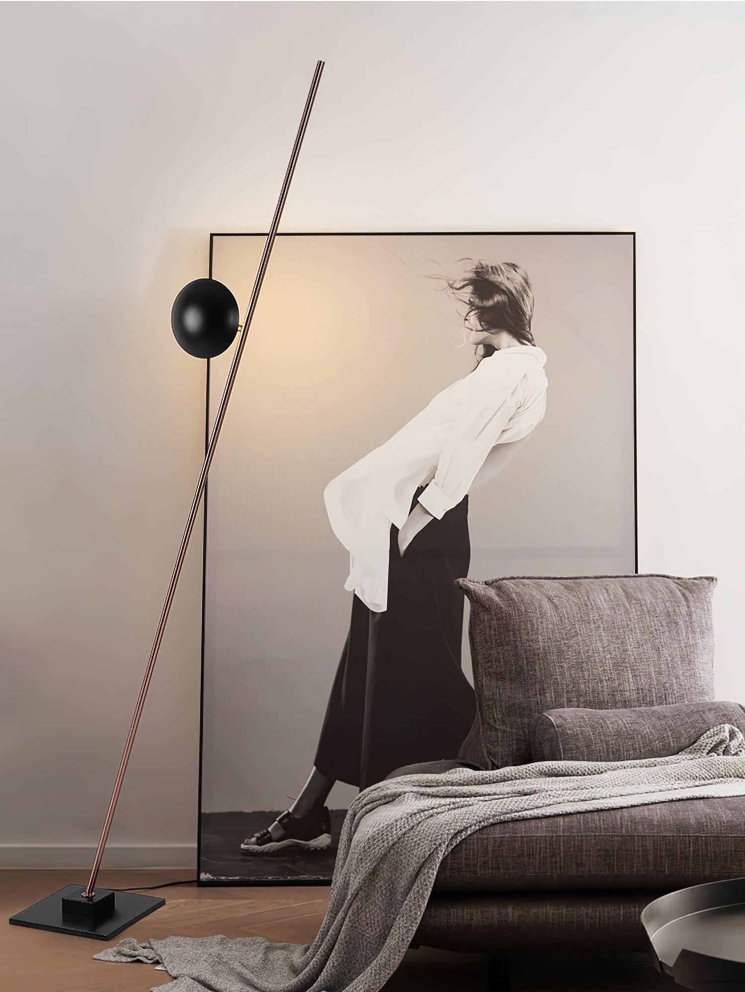 Axial Ray Sculptural Floor Lamp-Neutral Decor