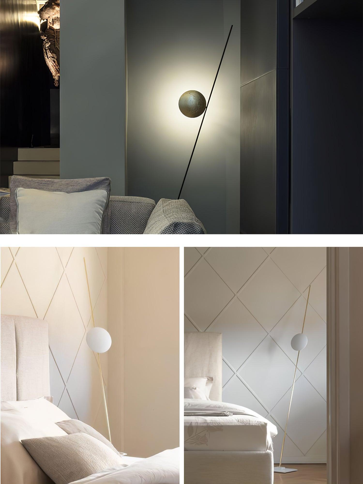 Axial Ray Sculptural Floor Lamp-Neutral Decor