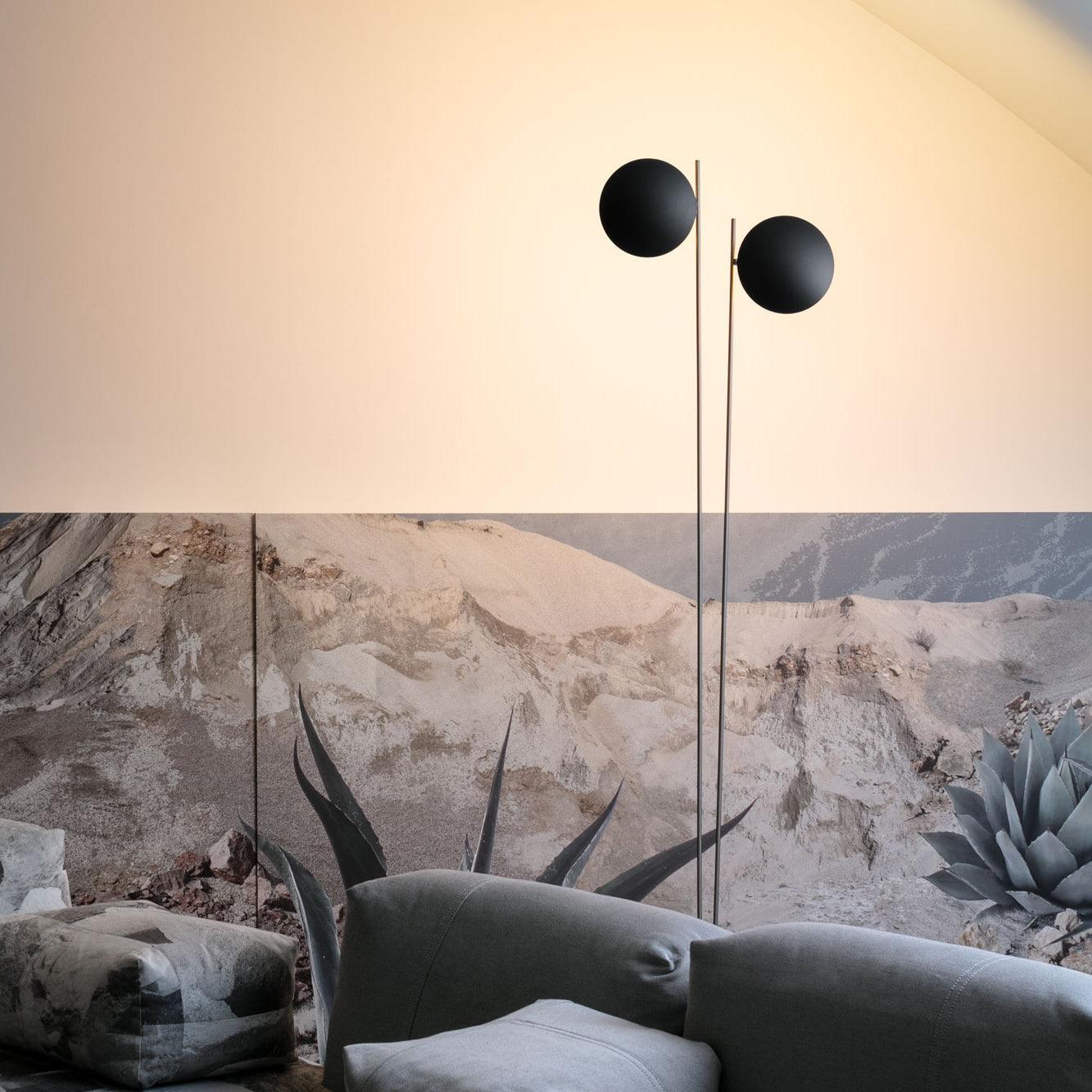 Axial Ray Sculptural Floor Lamp-Neutral Decor