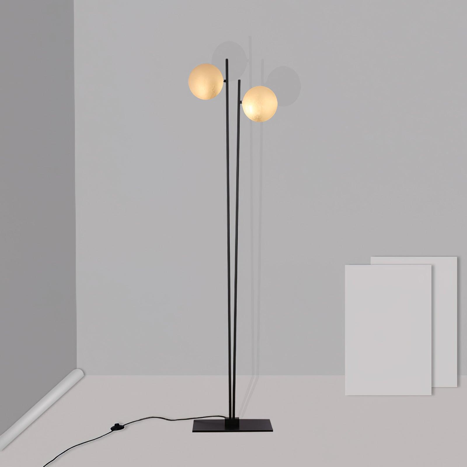 Axial Ray Sculptural Floor Lamp-Neutral Decor