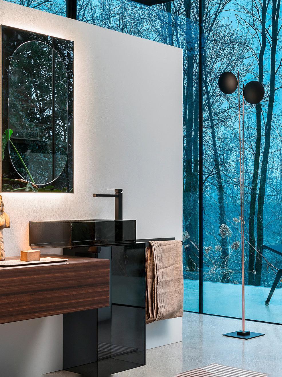 Axial Ray Sculptural Floor Lamp-Neutral Decor