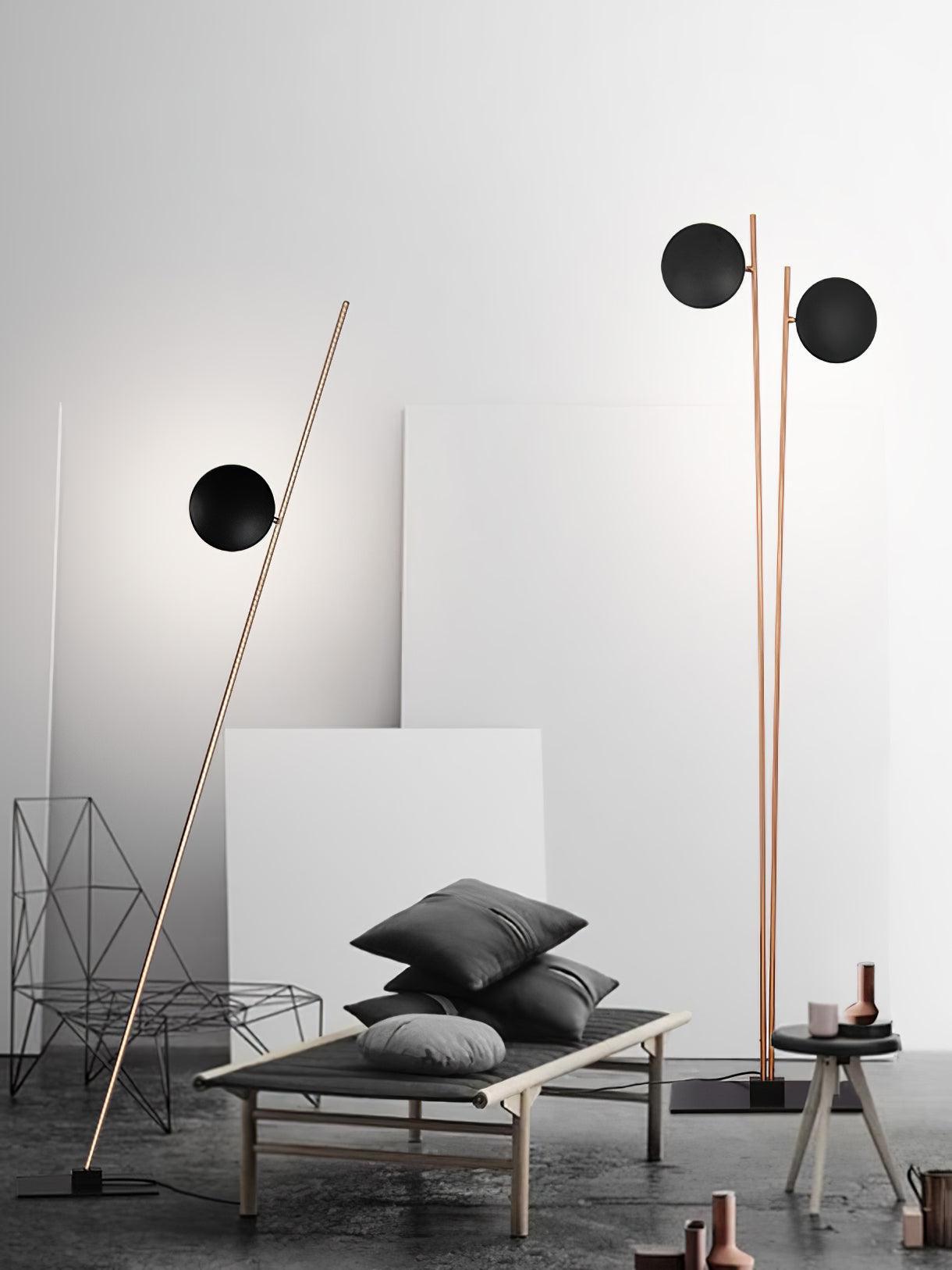 Axial Ray Sculptural Floor Lamp-Neutral Decor