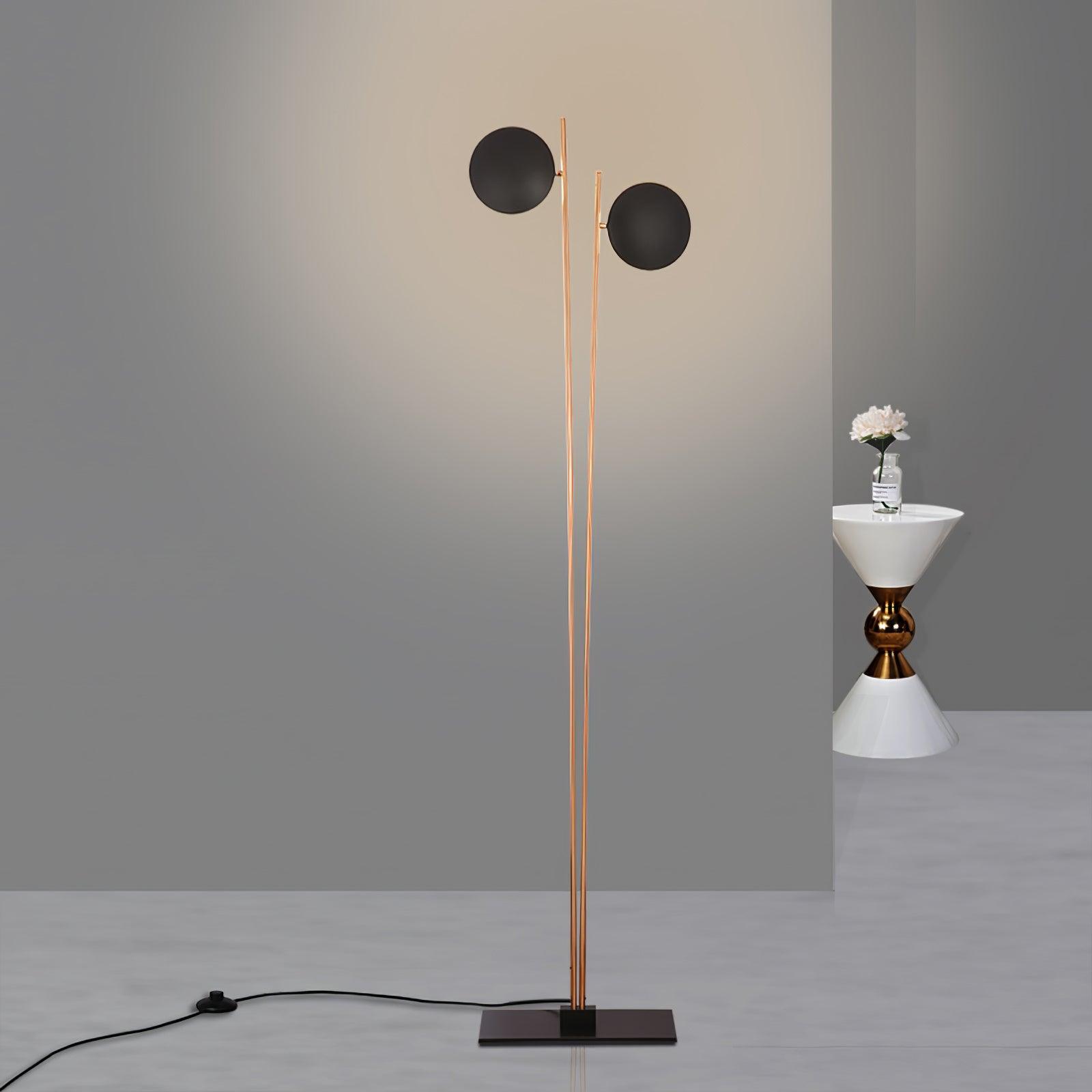 Axial Ray Sculptural Floor Lamp-Neutral Decor