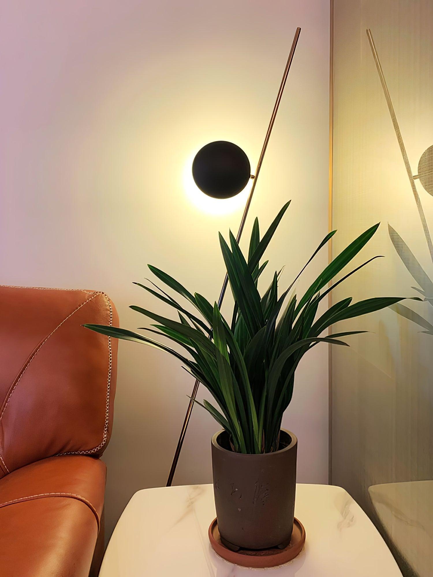 Axial Ray Sculptural Floor Lamp-Neutral Decor