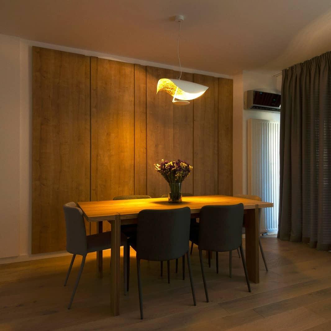 Lustra Pendant Lamp Black Gold Curved Shade-Neutral Decor