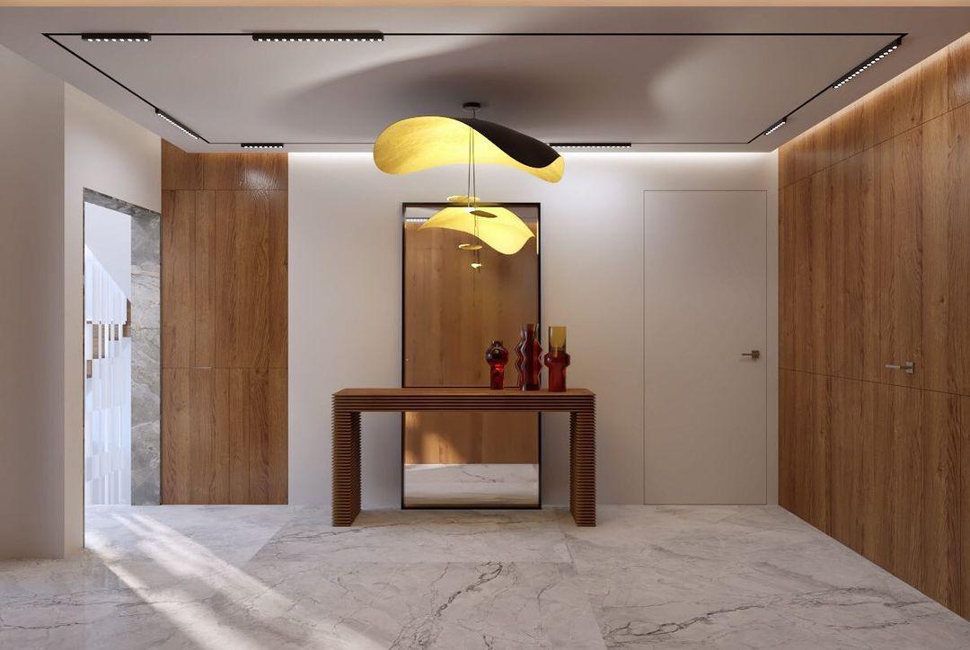 Lustra Pendant Lamp Black Gold Curved Shade-Neutral Decor
