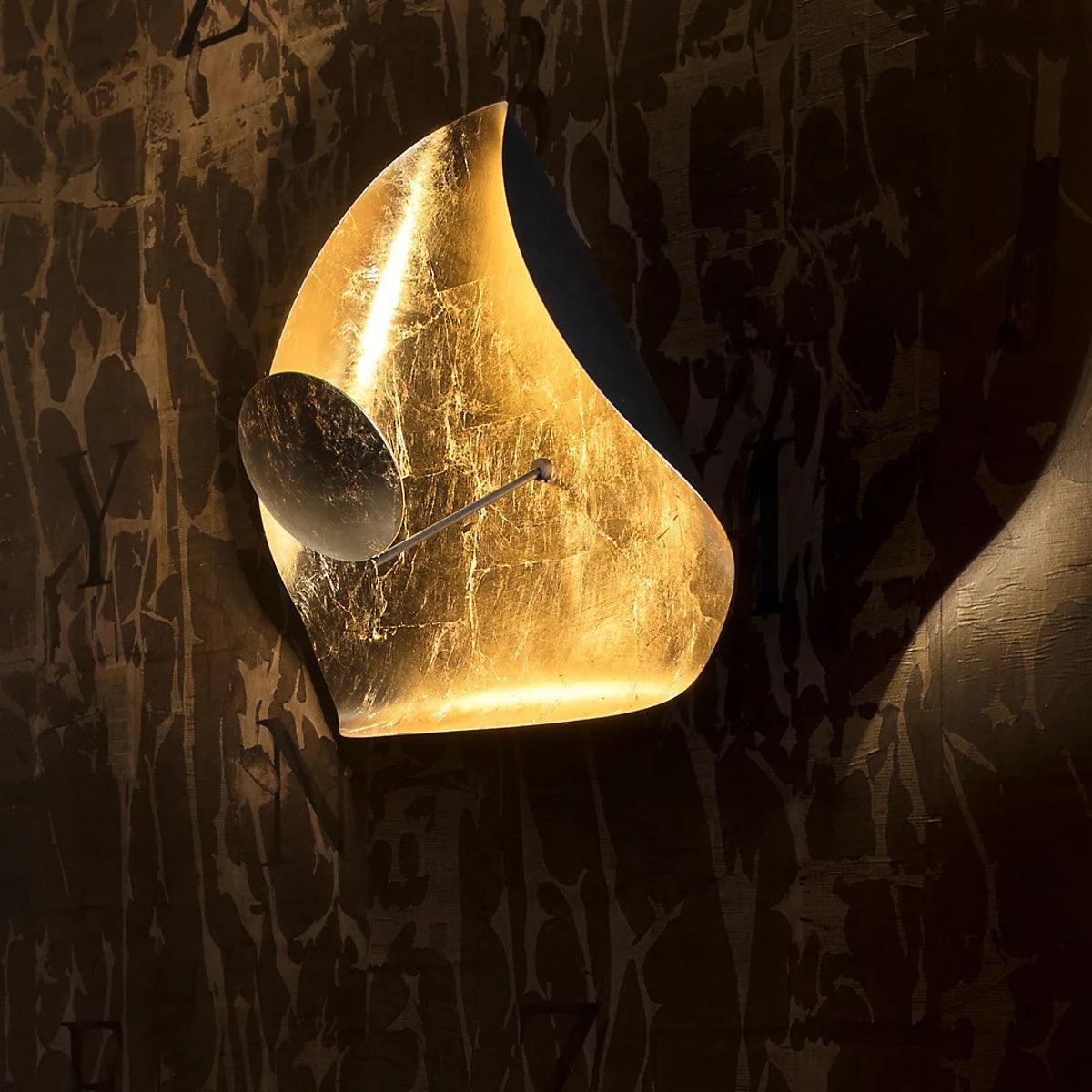 Sol Ceiling Lamp Curved Shade and Gold Interior-Neutral Decor
