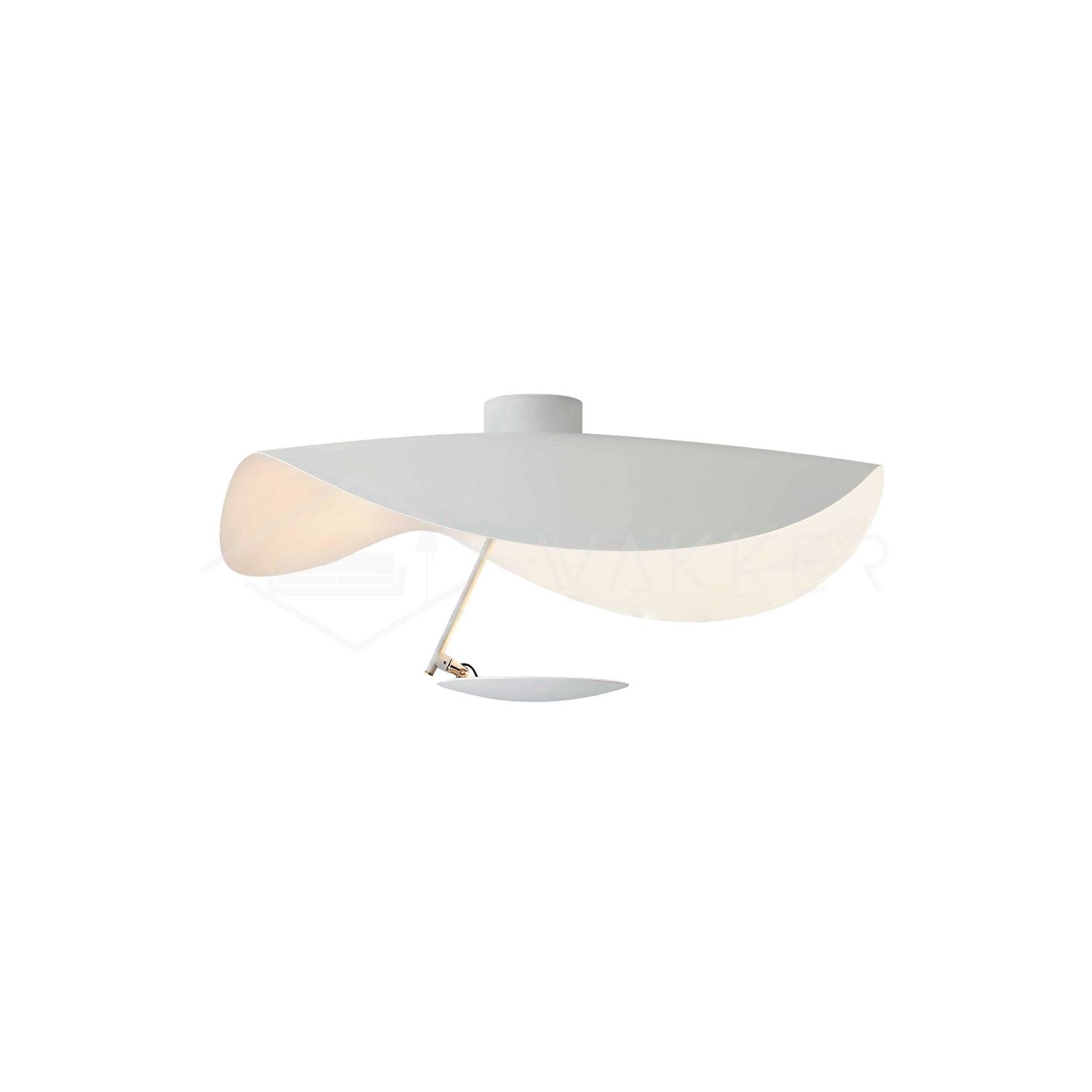 Sol Ceiling Lamp Curved Shade and Gold Interior-Neutral Decor