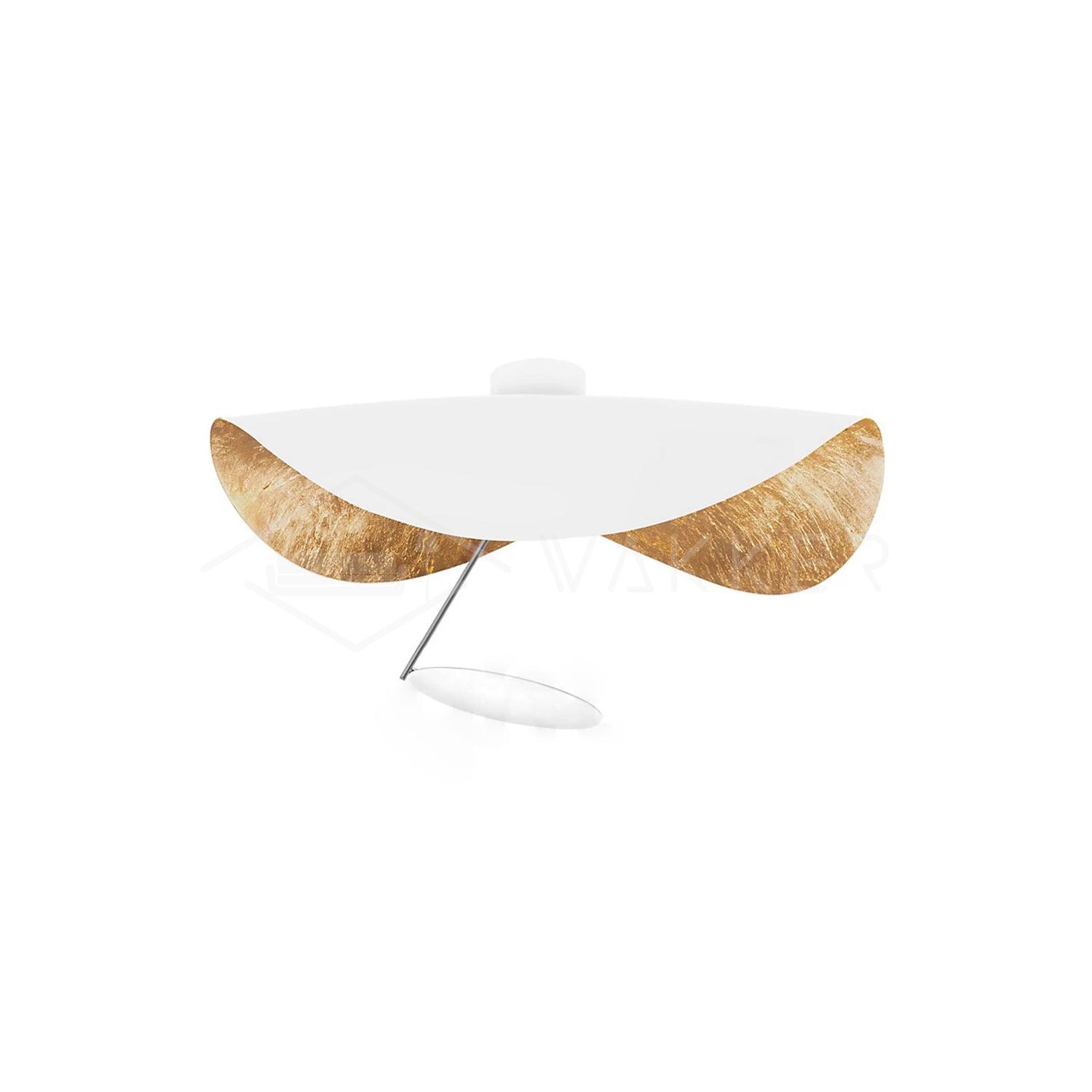 Sol Ceiling Lamp Curved Shade and Gold Interior-Neutral Decor
