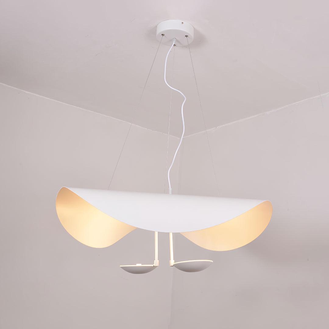 Lustra Pendant Lamp Black Gold Curved Shade-Neutral Decor