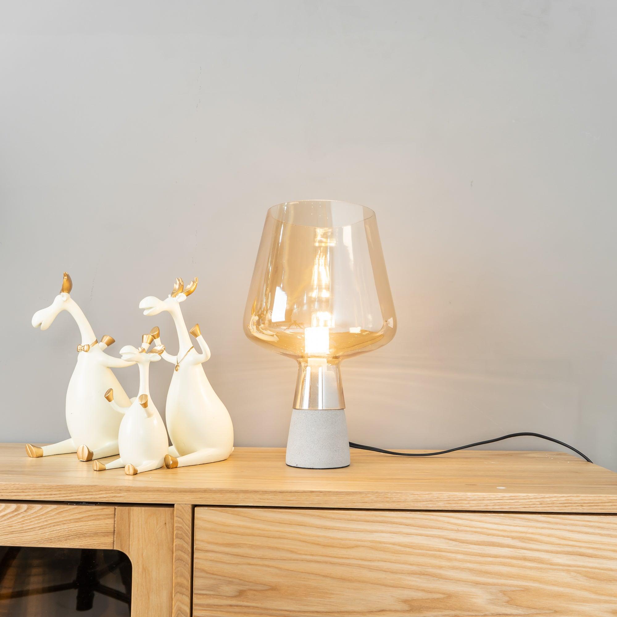Nirixon Minimalist Cement Table Lamp-Neutral Decor