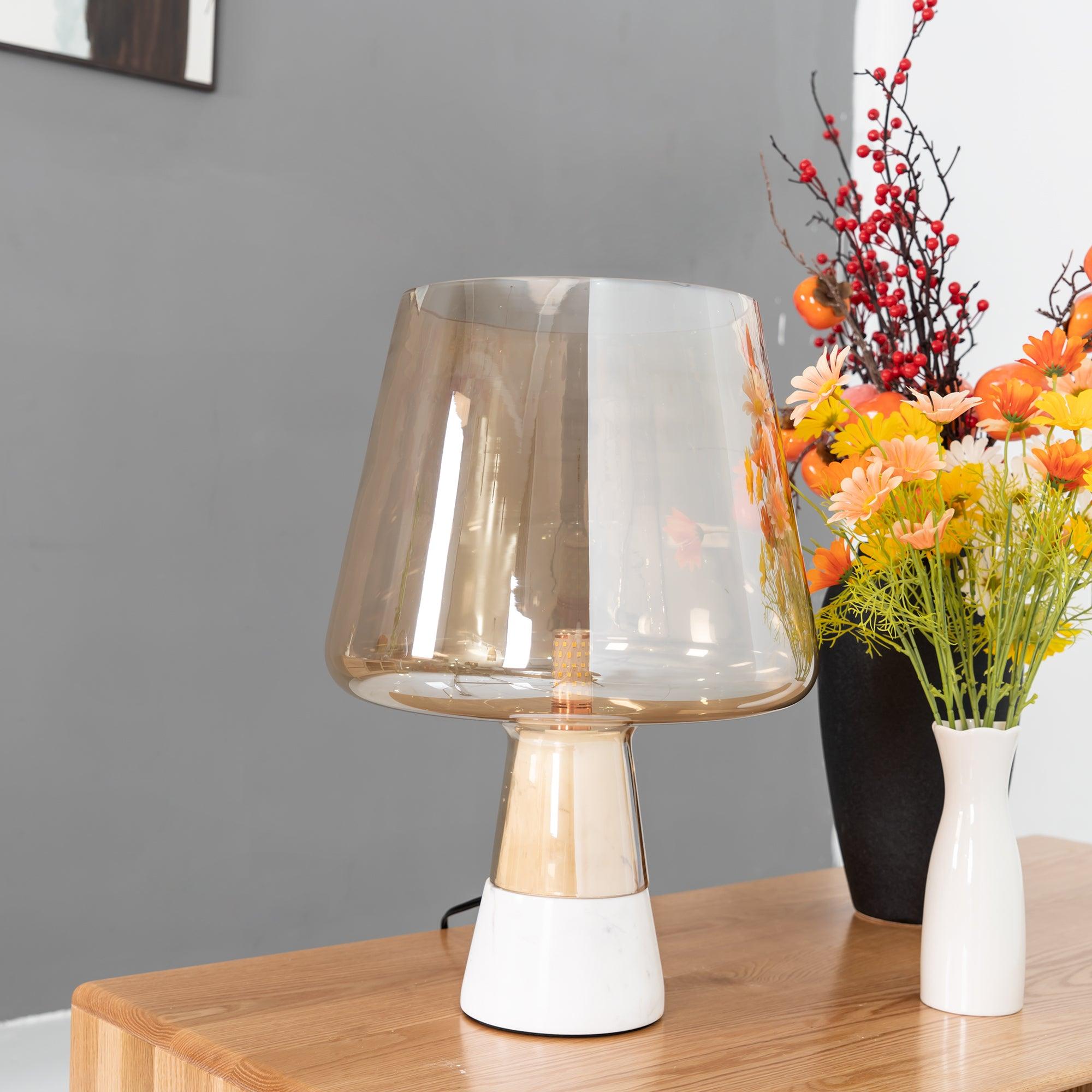 Nirixon Minimalist Cement Table Lamp-Neutral Decor
