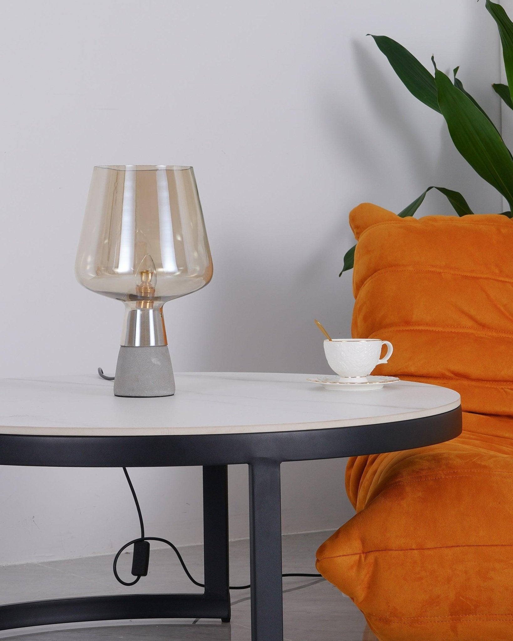 Nirixon Minimalist Cement Table Lamp-Neutral Decor