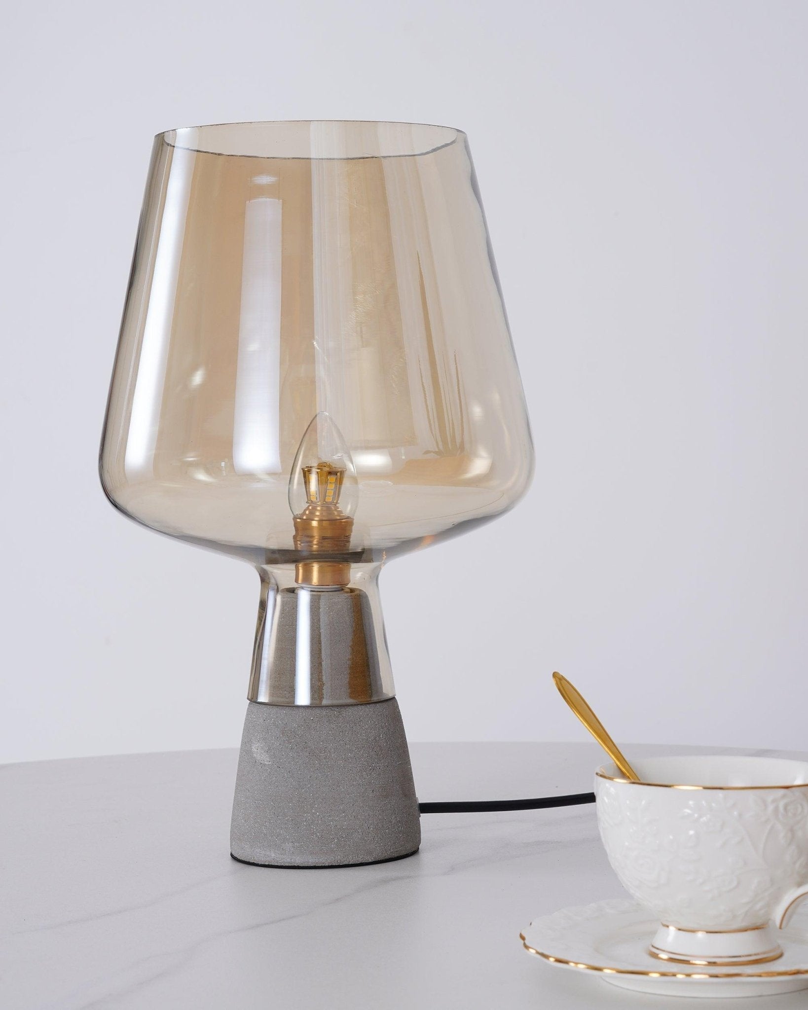 Nirixon Minimalist Cement Table Lamp-Neutral Decor