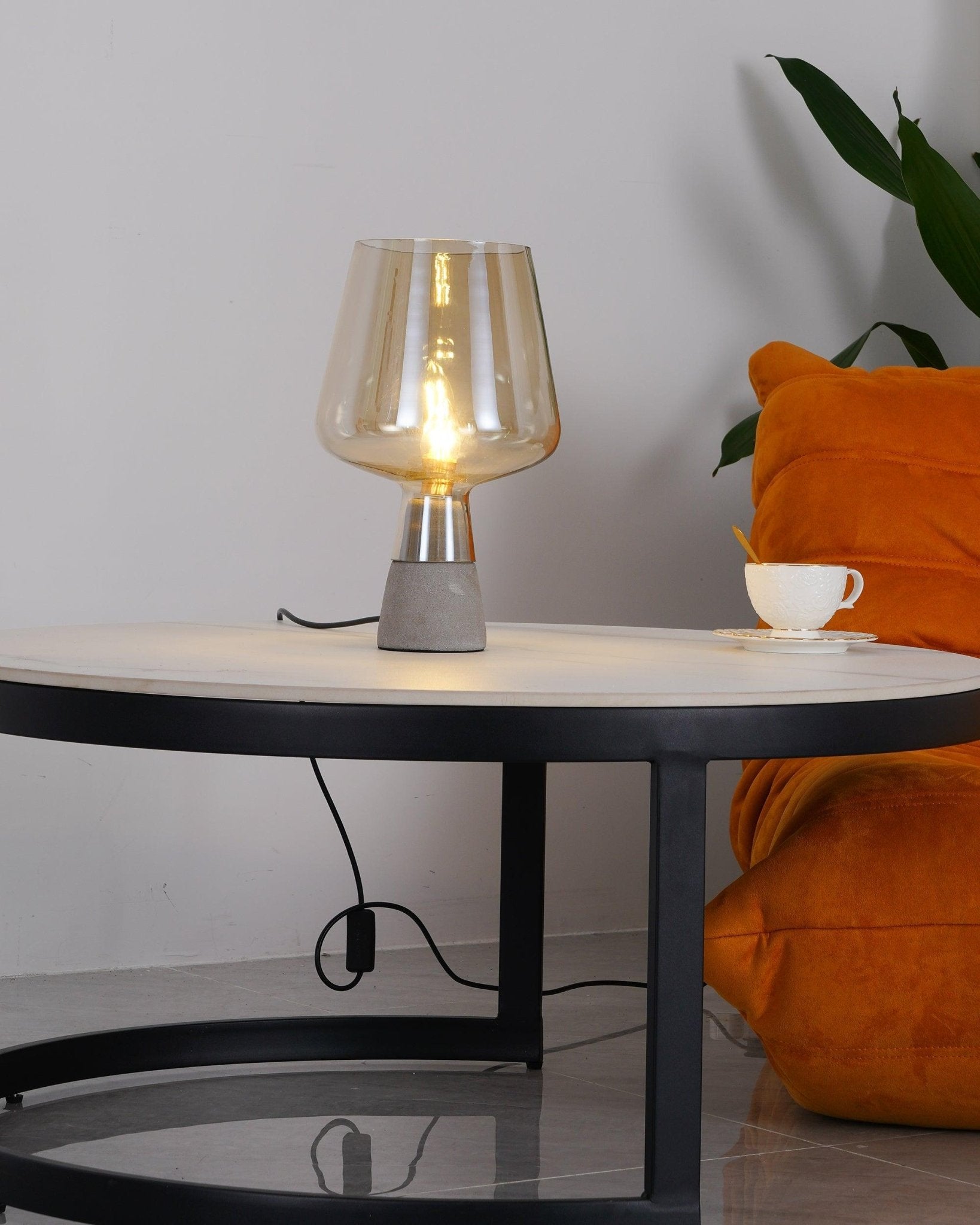 Nirixon Minimalist Cement Table Lamp-Neutral Decor
