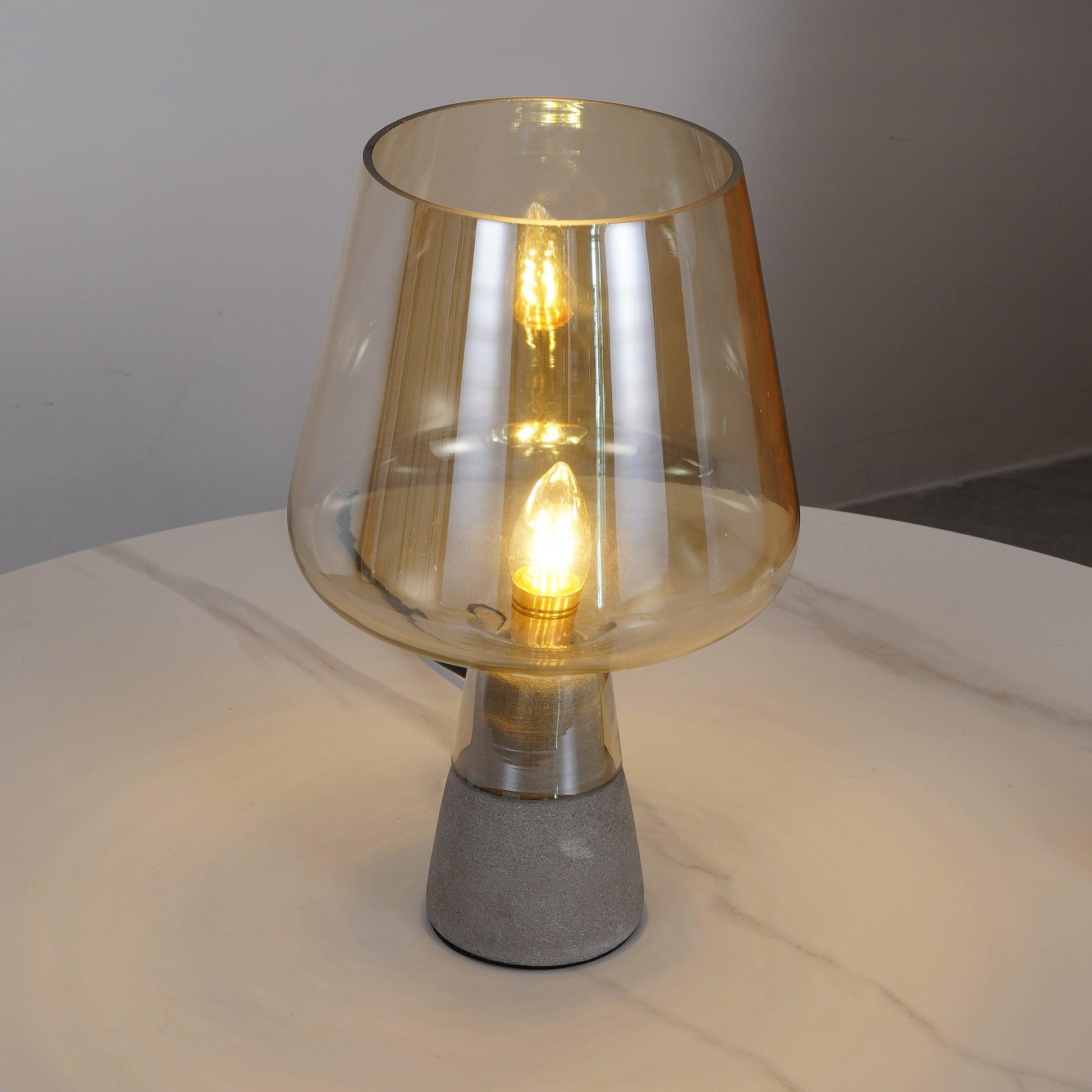 Nirixon Minimalist Cement Table Lamp-Neutral Decor