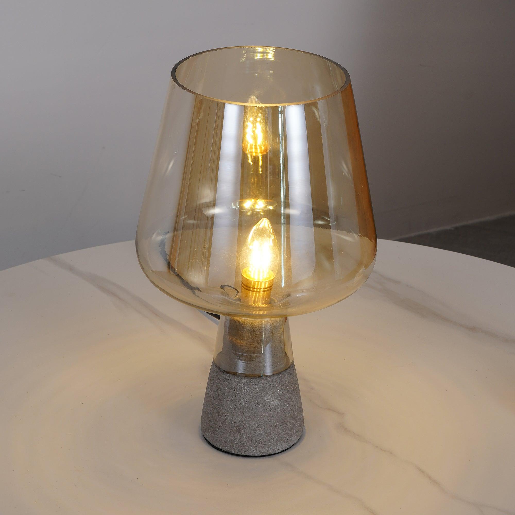 Nirixon Minimalist Cement Table Lamp-Neutral Decor
