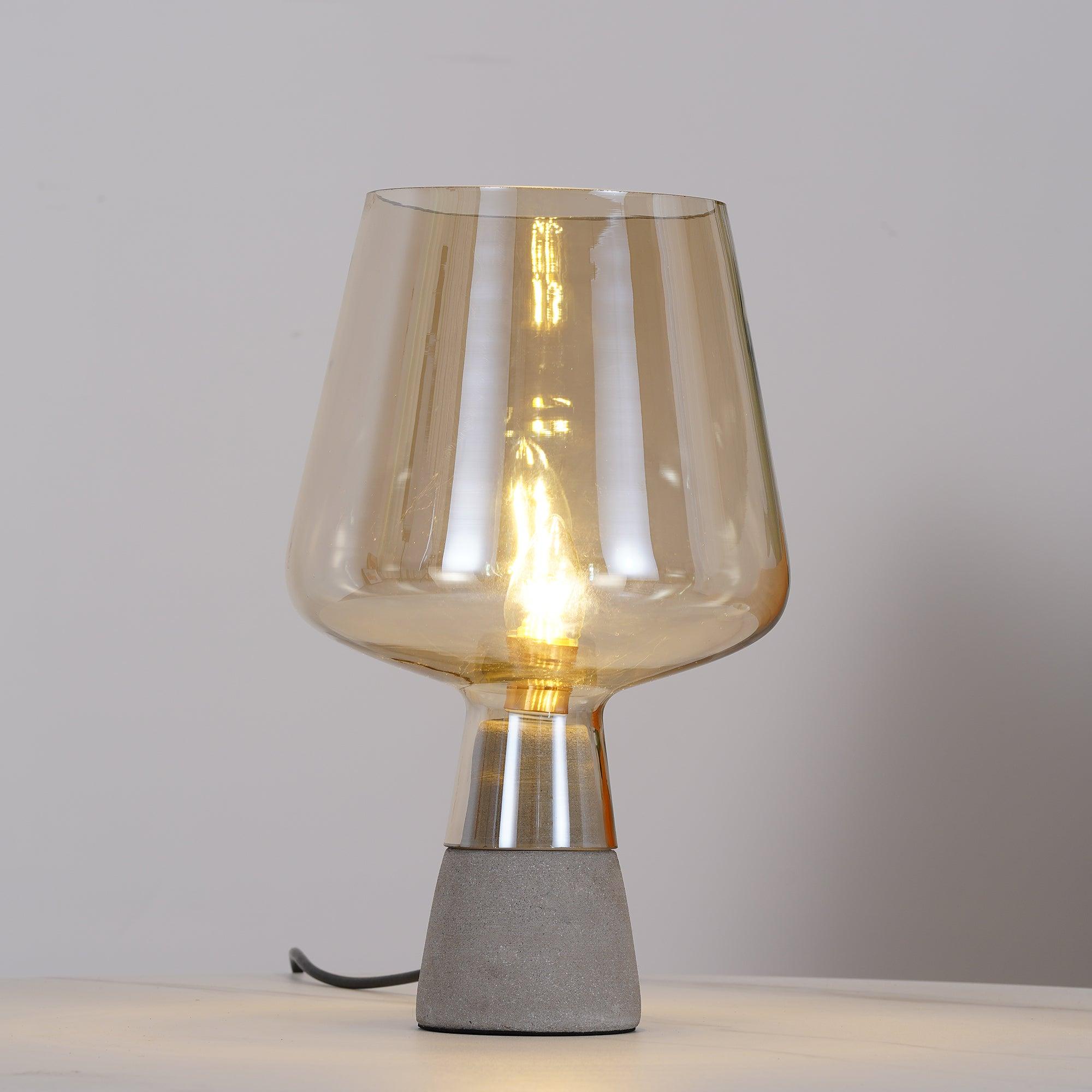 Nirixon Minimalist Cement Table Lamp-Neutral Decor