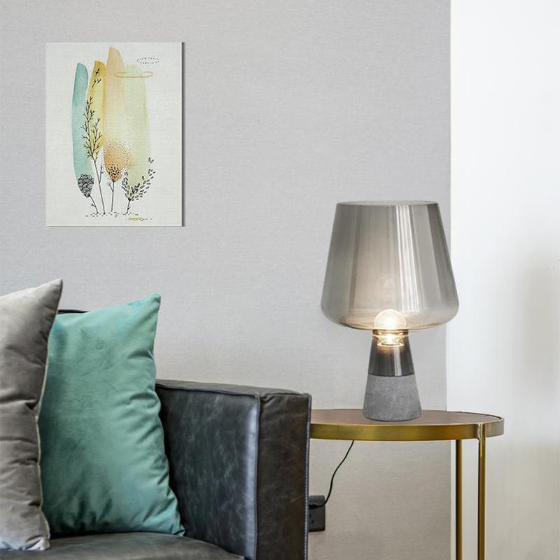 Nirixon Minimalist Cement Table Lamp-Neutral Decor