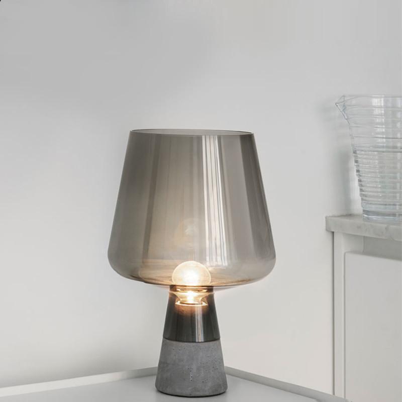 Nirixon Minimalist Cement Table Lamp-Neutral Decor
