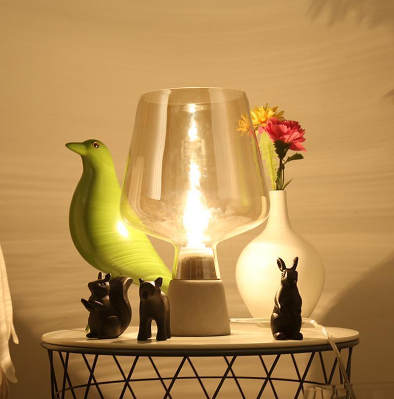 Nirixon Minimalist Cement Table Lamp-Neutral Decor