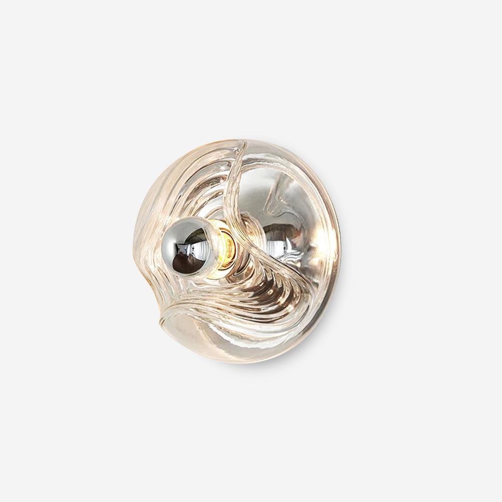 Wall Lamp Swirl Texture Clear Amber Smoke Gray Modern Accent