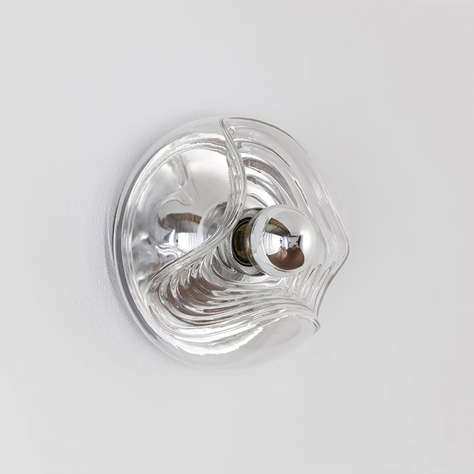 Wall Lamp Swirl Texture Clear Amber Smoke Gray Modern Accent