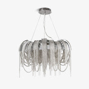 Tarien Chandelier Layered Chain Nickel Luxury-Neutral Decor