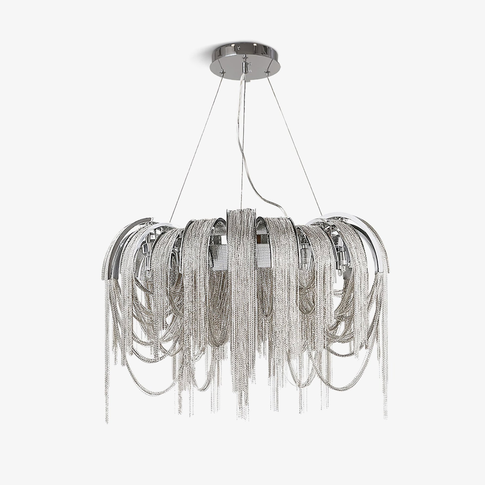 Tarien Chandelier Layered Chain Nickel Luxury-Neutral Decor