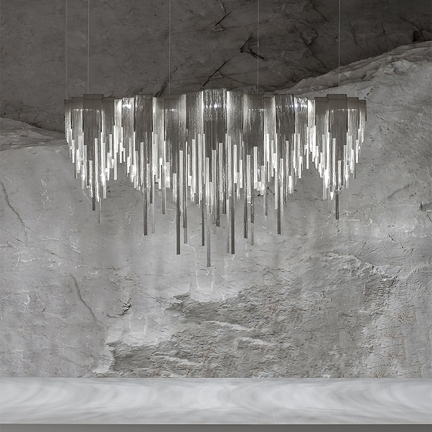 Tarien Chandelier Layered Chain Nickel Luxury-Neutral Decor