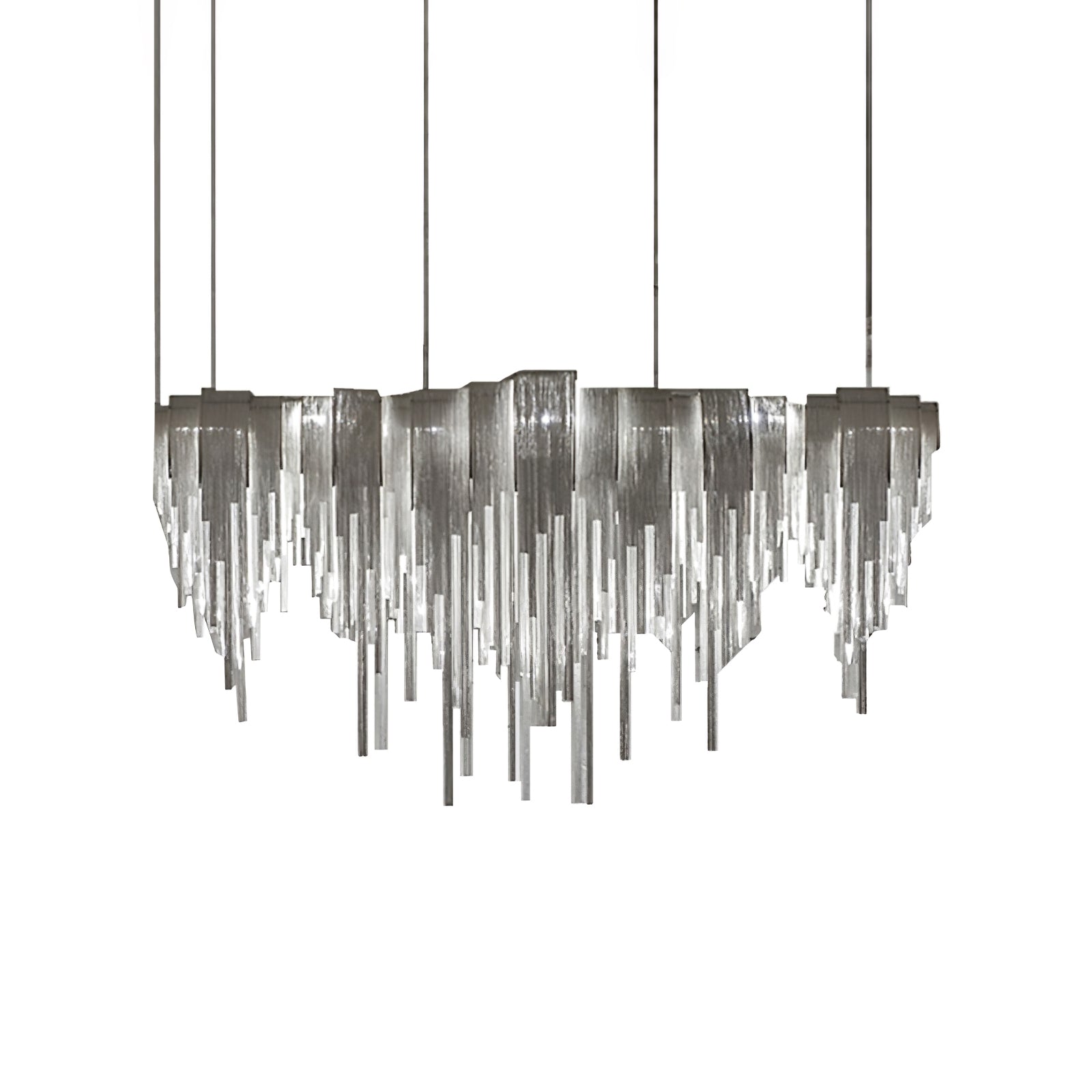 Tarien Chandelier Layered Chain Nickel Luxury-Neutral Decor