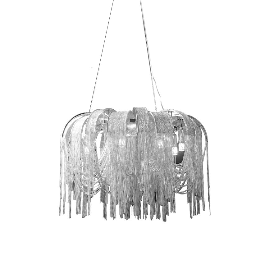 Tarien Chandelier Layered Chain Nickel Luxury-Neutral Decor