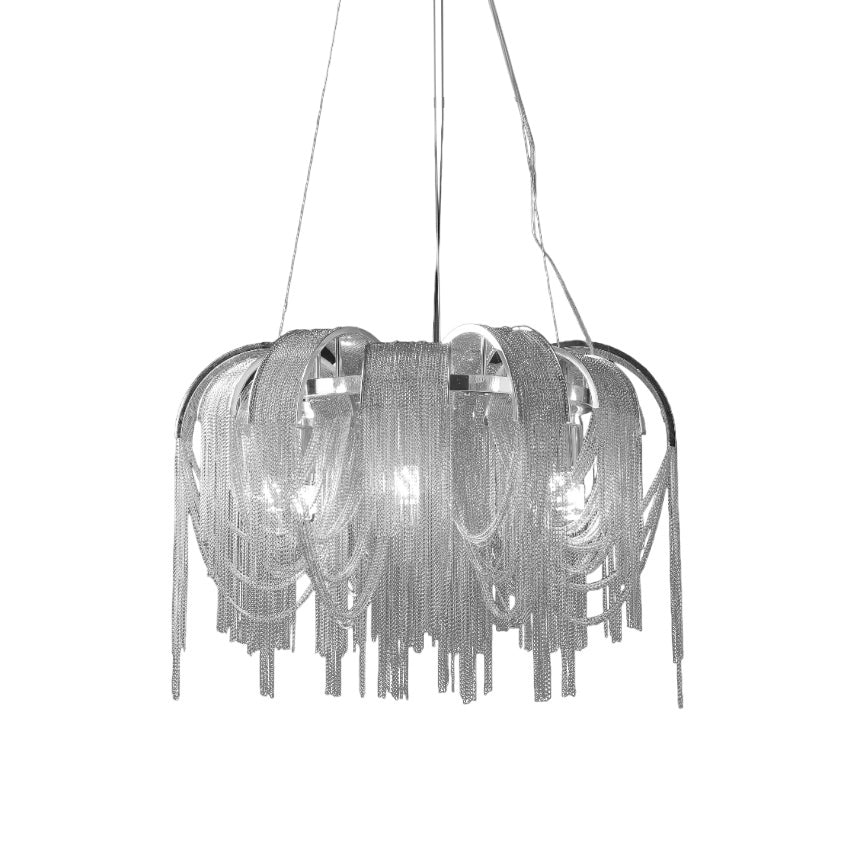 Tarien Chandelier Layered Chain Nickel Luxury-Neutral Decor