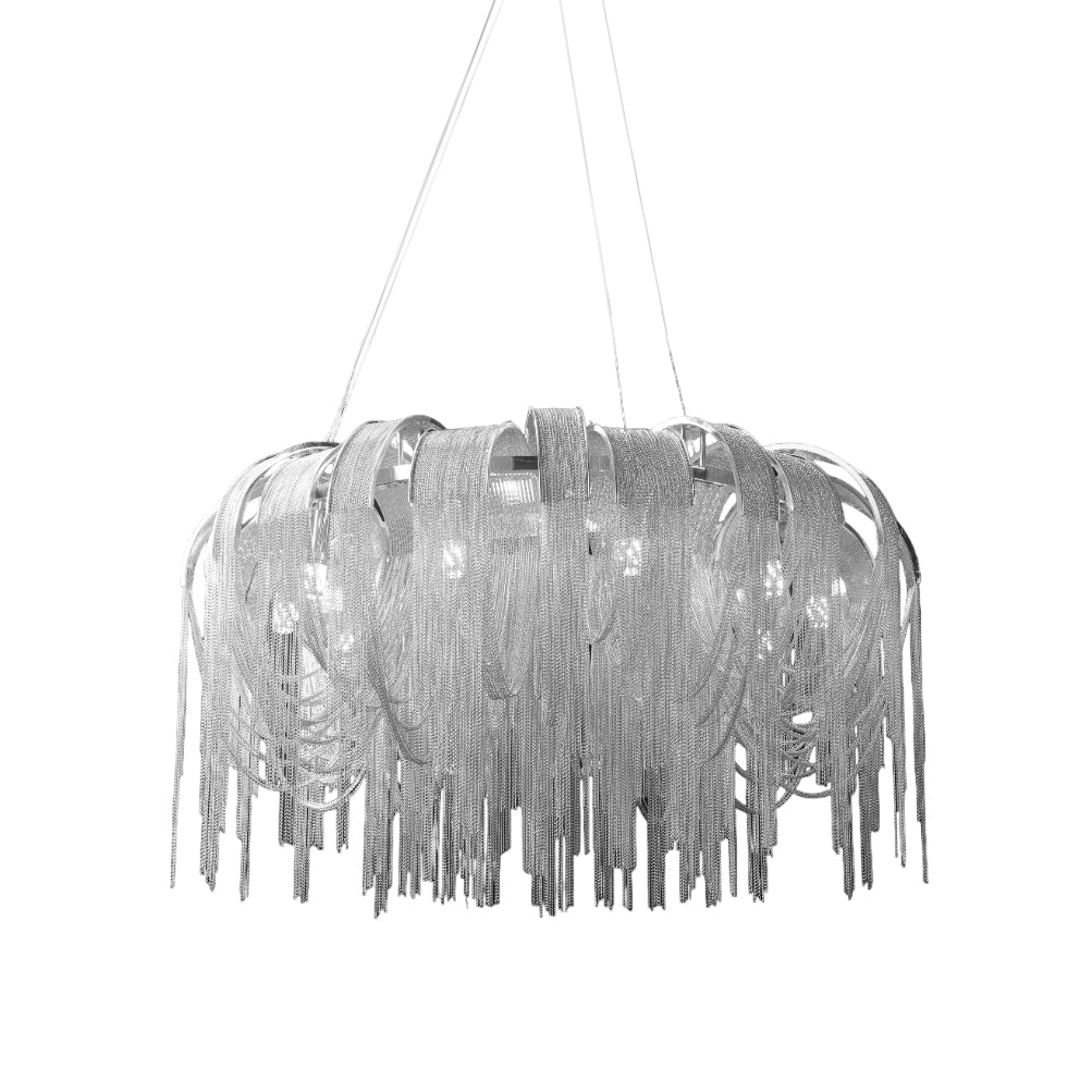 Tarien Chandelier Layered Chain Nickel Luxury-Neutral Decor