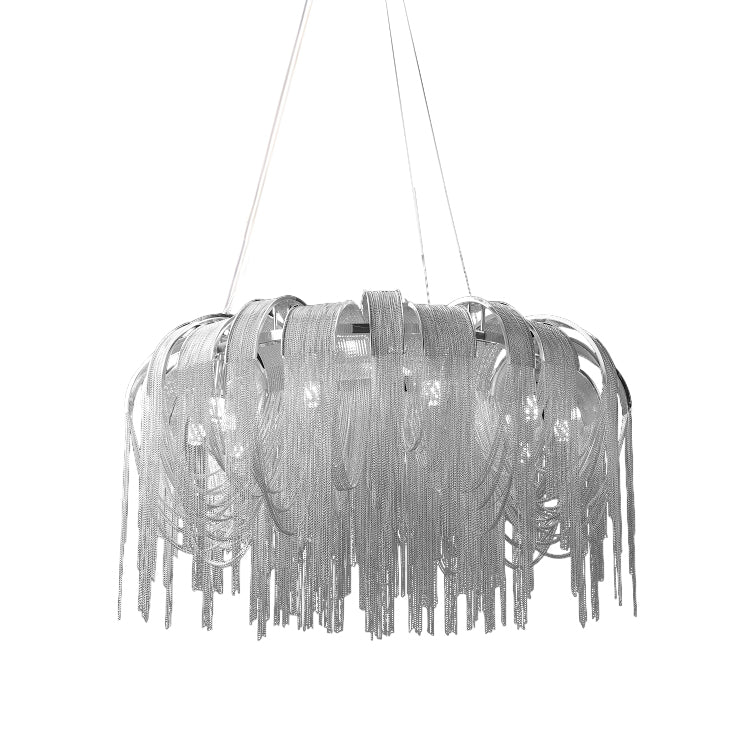 Tarien Chandelier Layered Chain Nickel Luxury-Neutral Decor