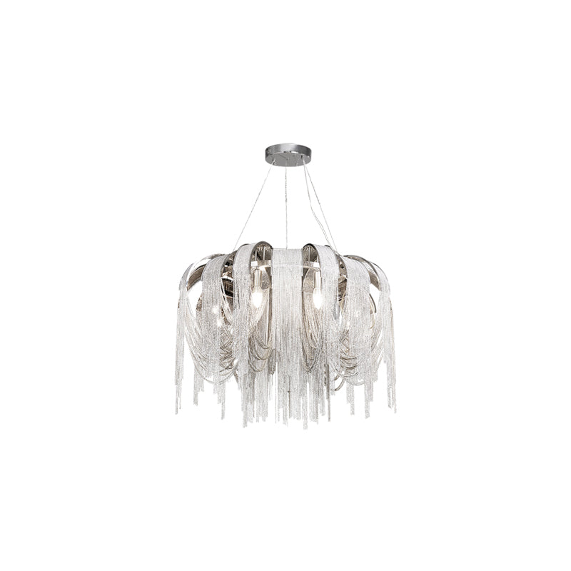 Tarien Chandelier Layered Chain Nickel Luxury-Neutral Decor